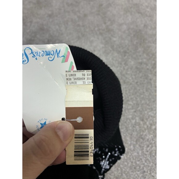 NOS VTG 80s ROSE Black Silver Lurex Turtleneck Sweater NWT USA Made Size 20W/XXL - Picture 7 of 10